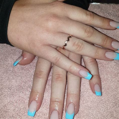 Sky Blue French Tip 1.5 Elevating Your Nail Game .